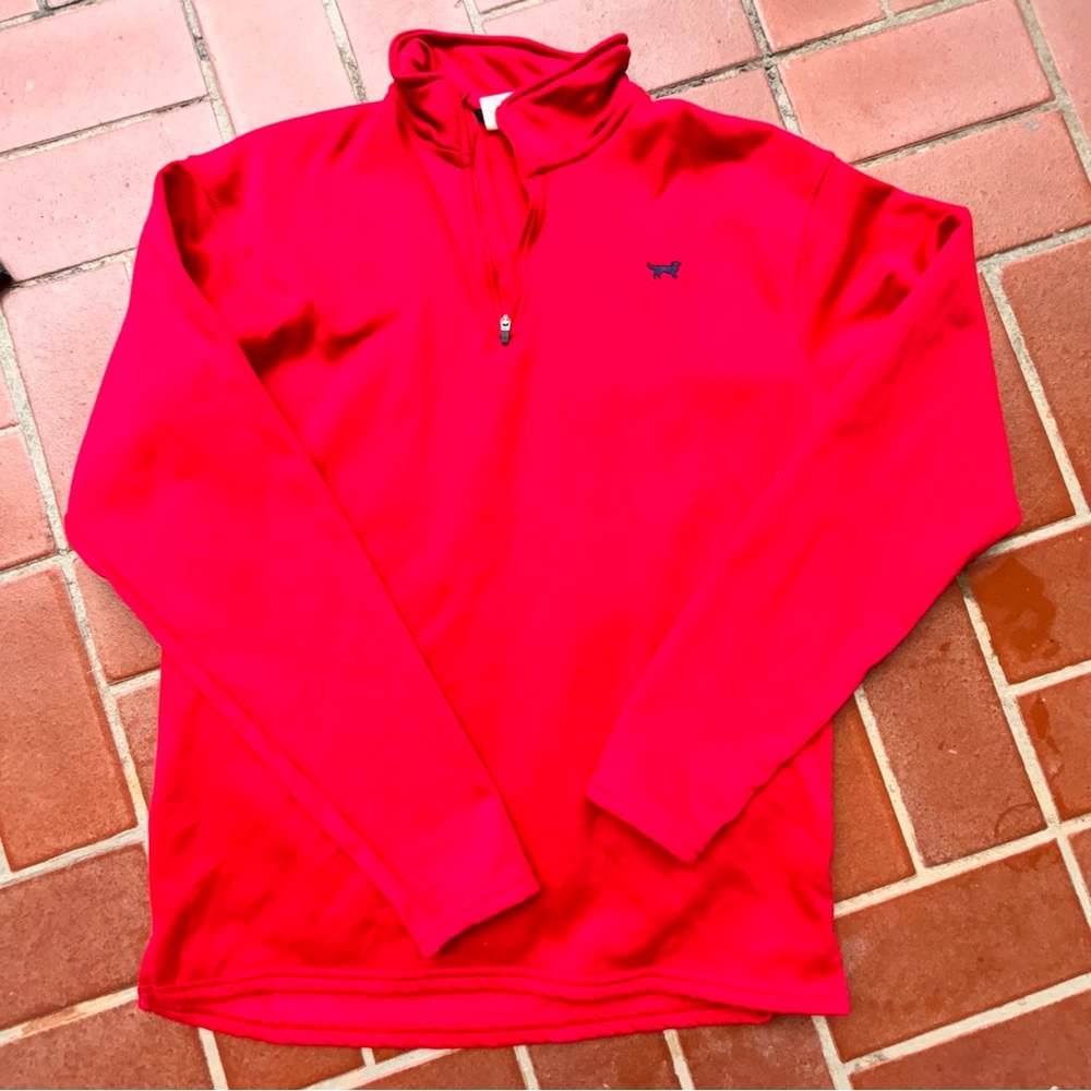 Jack Thomas boys 18/20 XL red half zip warm fleece lined pullover preppy